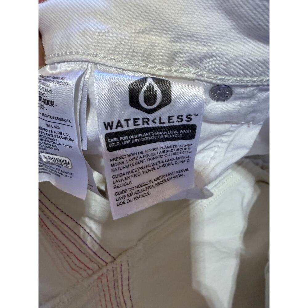 Levi’s Ribcage Straight Ankle Rainbow White Denim Jeans Size 29 - Picture 8 of 13